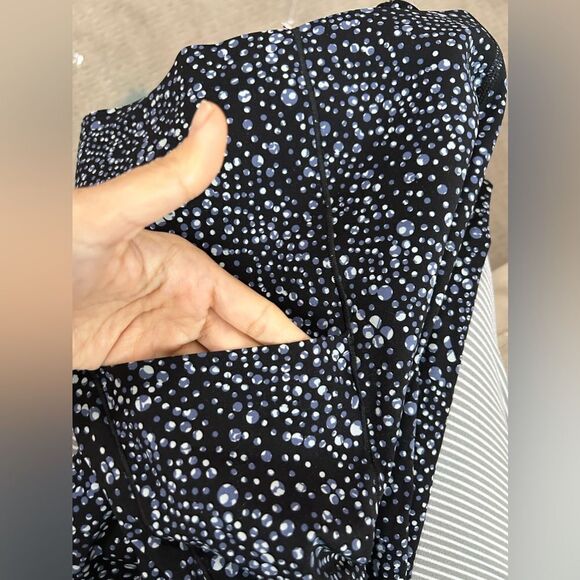 Sweaty Betty Power High Waist ⅞ Workout Leggings in Blue Celestial Dot Print - Picture 13 of 13